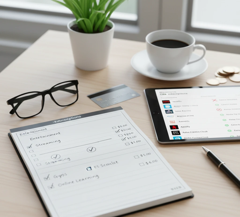 subscription expenses and financial clutter